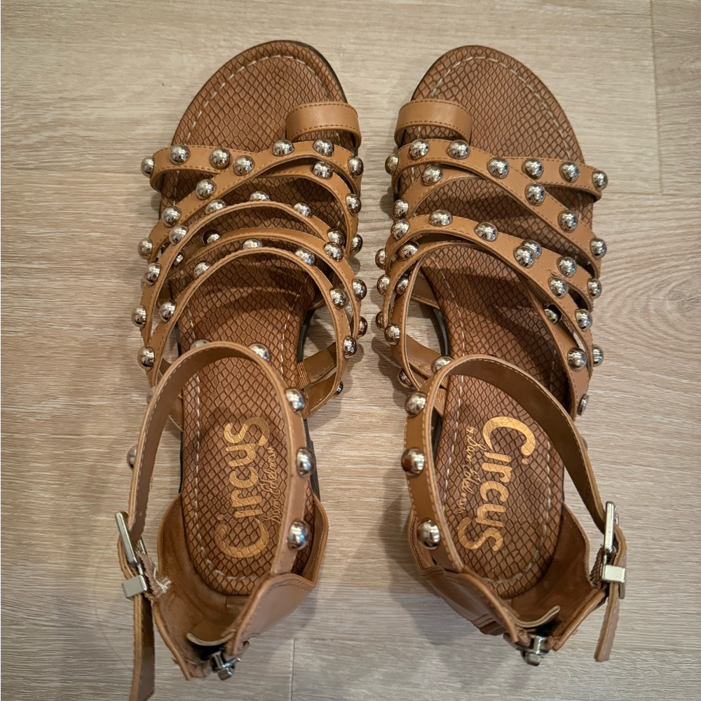 Sam Edelman Tan Studded Sandals